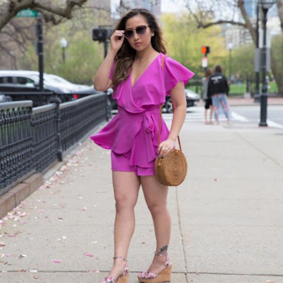 DO+BE Size S Purple Romper - Picture 1 of 4